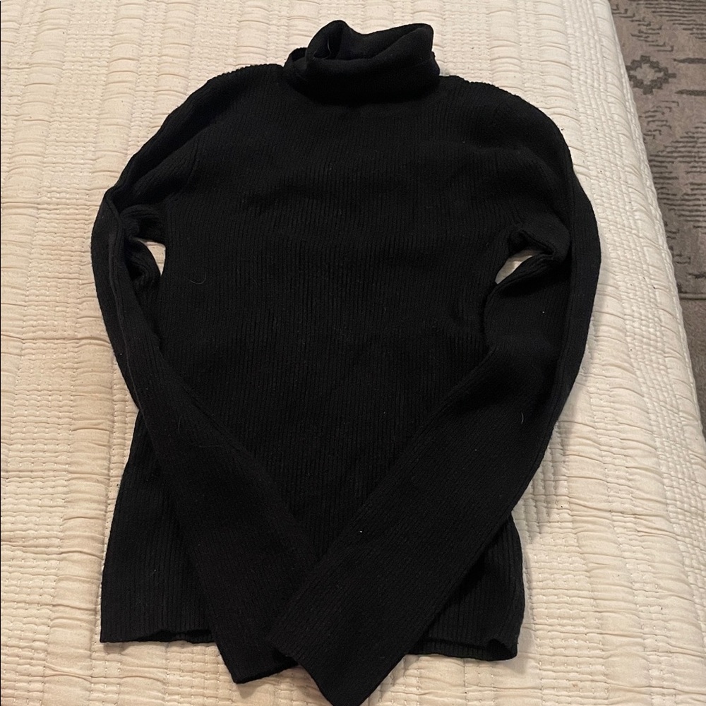 Express Ribbed Black Turtleneck Sweater